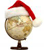 Globe With Santa Hat Icon