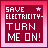 Save Electricity Myspace Icon